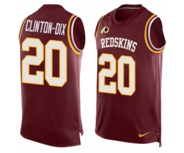 Men's Nike Washington Redskins #20 Ha Clinton-Dix Limited Red Player Name & Number Tank Top NFL Jersey