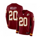 Men's Nike Washington Redskins #20 Rob Kelley Limited Burgundy Therma Long Sleeve NFL Jersey