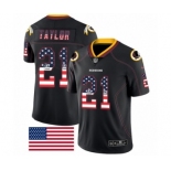 Men's Nike Washington Redskins #21 Sean Taylor Limited Black Rush USA Flag NFL Jersey