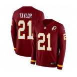 Men's Nike Washington Redskins #21 Sean Taylor Limited Burgundy Therma Long Sleeve NFL Jersey