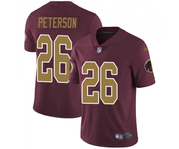 Men's Nike Washington Redskins #26 Adrian Peterson Burgundy Red Gold Number Alternate 80TH Anniversary Vapor Untouchable Limited Player NFL Jersey