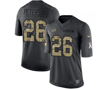 Men's Nike Washington Redskins #26 Adrian Peterson Limited Black 2016 Salute to Service NFL Jersey