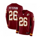 Men's Nike Washington Redskins #26 Adrian Peterson Limited Burgundy Therma Long Sleeve NFL Jersey