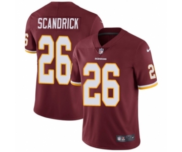 Men's Nike Washington Redskins #26 Orlando Scandrick Burgundy Red Team Color Vapor Untouchable Limited Player NFL Jersey