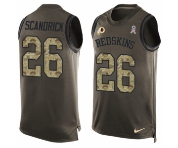 Men's Nike Washington Redskins #26 Orlando Scandrick Limited Green Salute to Service Tank Top NFL Jersey