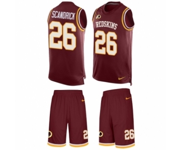 Men's Nike Washington Redskins #26 Orlando Scandrick Limited Red Player Name & Number Tank Top NFL Jersey