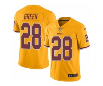 Men's Nike Washington Redskins #28 Darrell Green Limited Gold Rush NFL Jersey