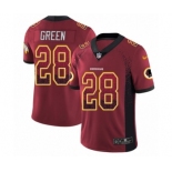 Men's Nike Washington Redskins #28 Darrell Green Limited Red Rush Drift Fashion NFL Jersey