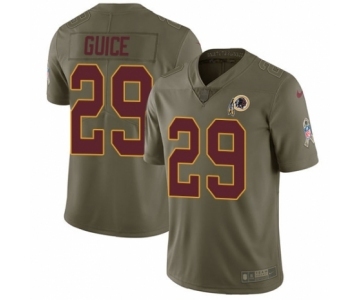 Men's Nike Washington Redskins #29 Derrius Guice Limited Olive 2017 Salute to Service NFL Jersey