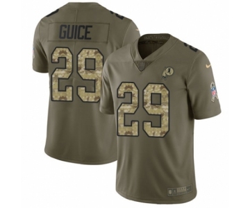 Men's Nike Washington Redskins #29 Derrius Guice Limited Olive Camo 2017 Salute to Service NFL Jersey