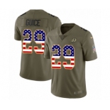 Men's Nike Washington Redskins #29 Derrius Guice Limited Olive USA Flag 2017 Salute to Service NFL Jersey