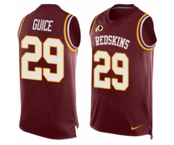 Men's Nike Washington Redskins #29 Derrius Guice Limited Red Player Name & Number Tank Top NFL Jersey