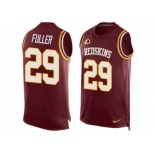 Men's Nike Washington Redskins #29 Kendall Fuller Limited Red Player Name & Number Tank Top NFL Jersey