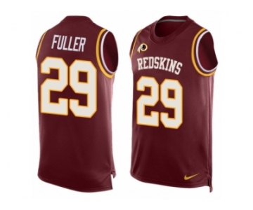 Men's Nike Washington Redskins #29 Kendall Fuller Limited Red Player Name & Number Tank Top NFL Jersey