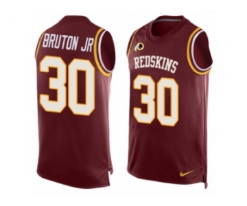 Men's Nike Washington Redskins #30 David Bruton Jr. Limited Red Player Name & Number Tank Top NFL Jersey