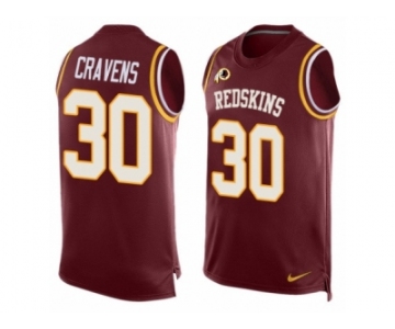 Men's Nike Washington Redskins #30 Su'a Cravens Limited Red Player Name & Number Tank Top NFL Jersey