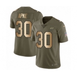 Men's Nike Washington Redskins #30 Troy Apke Limited Olive Gold 2017 Salute to Service NFL Jersey