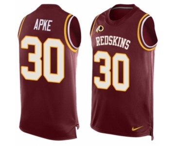 Men's Nike Washington Redskins #30 Troy Apke Limited Red Player Name & Number Tank Top NFL Jersey