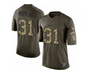 Men's Nike Washington Redskins #31 Fabian Moreau Limited Green Salute to Service NFL Jersey