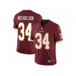 Men's Nike Washington Redskins #34 Montae Nicholson Vapor Untouchable Limited Burgundy Red Team Color NFL Jersey