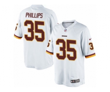 Men's Nike Washington Redskins #35 Dashaun Phillips Limited White NFL Jersey