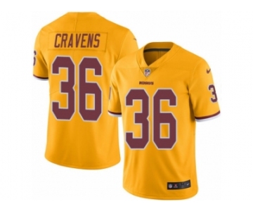 Men's Nike Washington Redskins #36 Su'a Cravens Limited Gold Rush NFL Jersey