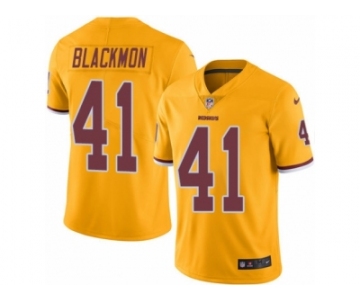 Men's Nike Washington Redskins #41 Will Blackmon Limited Gold Rush NFL Jersey