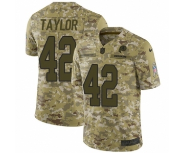 Men's Nike Washington Redskins #42 Charley Taylor Burgundy Limited Camo 2018 Salute to Service NFL Jersey