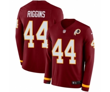 Men's Nike Washington Redskins #44 John Riggins Limited Burgundy Therma Long Sleeve NFL Jersey