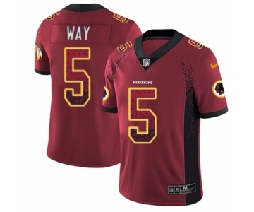 Men's Nike Washington Redskins #5 Tress Way Limited Red Rush Drift Fashion NFL Jersey