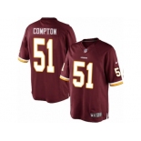 Men's Nike Washington Redskins #51 Will Compton Limited Burgundy Red Team Color NFL Jersey