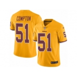 Men's Nike Washington Redskins #51 Will Compton Limited Gold Rush NFL Jersey