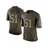 Men's Nike Washington Redskins #51 Will Compton Limited Green Salute to Service NFL Jersey