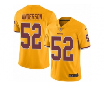 Men's Nike Washington Redskins #52 Ryan Anderson Limited Gold Rush NFL Jersey