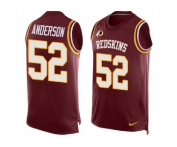 Men's Nike Washington Redskins #52 Ryan Anderson Limited Red Player Name & Number Tank Top NFL Jersey