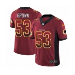 Men's Nike Washington Redskins #53 Zach Brown Limited Red Rush Drift Fashion NFL Jersey