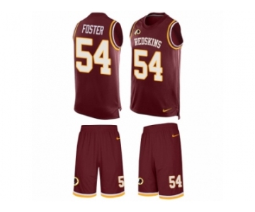 Men's Nike Washington Redskins #54 Mason Foster Limited Burgundy Red Tank Top Suit NFL Jersey