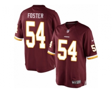 Men's Nike Washington Redskins #54 Mason Foster Limited Burgundy Red Team Color NFL Jersey