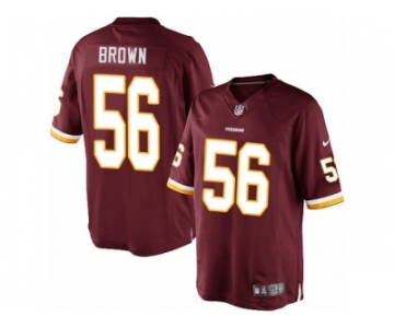 Men's Nike Washington Redskins #56 Zach Brown Limited Burgundy Red Team Color NFL Jersey