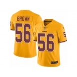 Men's Nike Washington Redskins #56 Zach Brown Limited Gold Rush NFL Jersey