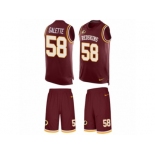 Men's Nike Washington Redskins #58 Junior Galette Limited Burgundy Red Tank Top Suit NFL Jersey