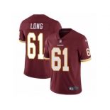 Men's Nike Washington Redskins #61 Spencer Long Vapor Untouchable Limited Burgundy Red Team Color NFL Jersey