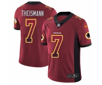 Men's Nike Washington Redskins #7 Joe Theismann Limited Red Rush Drift Fashion NFL Jersey