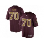 Men's Nike Washington Redskins #70 Sam Huff Limited Burgundy Red Gold Number Alternate 80TH Anniversary NFL Jersey