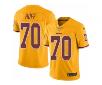 Men's Nike Washington Redskins #70 Sam Huff Limited Gold Rush NFL Jersey