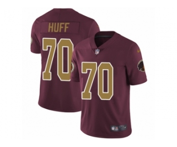 Men's Nike Washington Redskins #70 Sam Huff Vapor Untouchable Limited Burgundy Red Gold Number Alternate 80TH Anniversary NFL Jersey