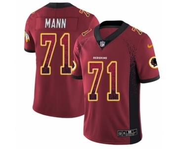 Men's Nike Washington Redskins #71 Charles Mann Limited Red Rush Drift Fashion NFL Jersey