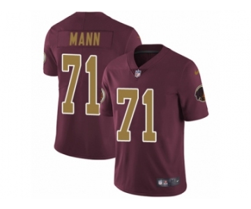 Men's Nike Washington Redskins #71 Charles Mann Vapor Untouchable Limited Burgundy Red Gold Number Alternate 80TH Anniversary NFL Jersey