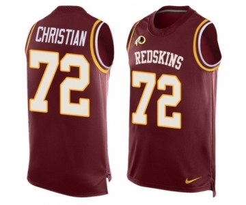 Men's Nike Washington Redskins #72 Geron Christian Limited Red Player Name & Number Tank Top NFL Jersey