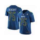 Men's Nike Washington Redskins #75 Brandon Scherff Limited Blue 2017 Pro Bowl NFL Jersey